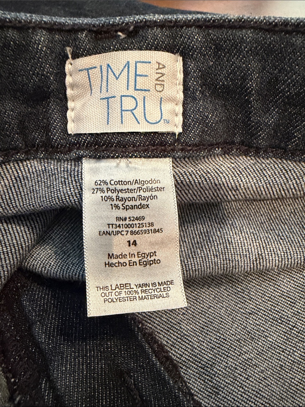 Time and Tru Dark Wash Wide Leg Trouser Jeans Size 14 - Picture 8 of 8